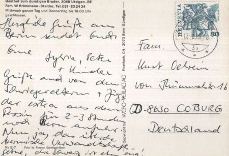 Utzigen - Schweiz - Gasthof zum durstigen Bruder Utzigen - Schweiz - Gasthof zum durstigen Bruder