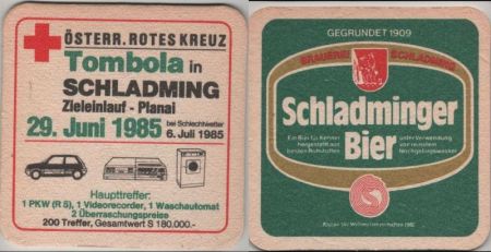 Bierdeckel quadratisch - Schladminger Bierdeckel quadratisch - Schladminger