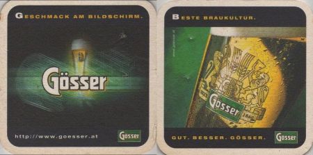 Bierdeckel quadratisch - Gösser Bierdeckel quadratisch - Gösser