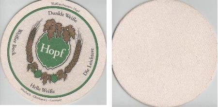 Bierdeckel rund - Hopf - Weißbierbrauerei Bierdeckel rund - Hopf - Weißbierbrauerei