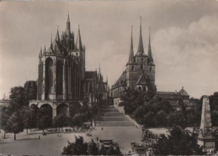 Erfurt - Dom und Severikirche - 1956 Erfurt - Dom und Severikirche - 1956