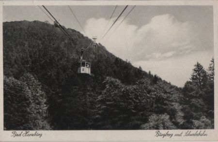 Bad Harzburg - Burgberg mit Schwebebahn - ca. 1955 Bad Harzburg - Burgberg mit Schwebebahn - ca. 1955