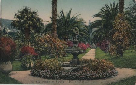 Frankreich - Cote d\’Azur - Une Allee Fleurie - ca. 1925 Frankreich - Cote d\’Azur - Une Allee Fleurie - ca. 1925