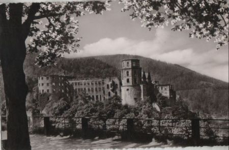 Heidelberg - Schloß von der Terrasse - ca. 1960 Heidelberg - Schloß von der Terrasse - ca. 1960