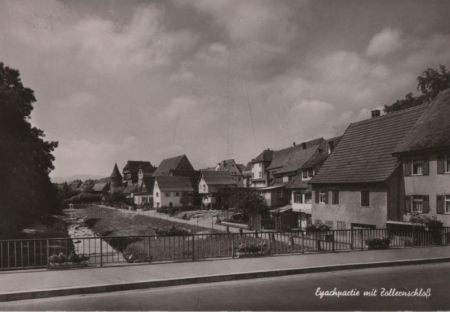 Balingen - Eyachpartie - Zollernschloß - ca. 1965 Balingen - Eyachpartie - Zollernschloß - ca. 1965