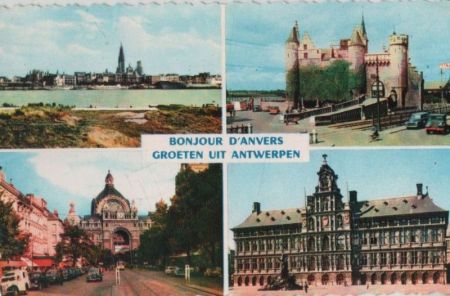 Belgien - Antwerpen - 4-Bilder-Karte - ca. 1965 Belgien - Antwerpen - 4-Bilder-Karte - ca. 1965