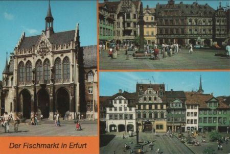 Erfurt - u.a. Westseite des Fischmarktes - 1990 Erfurt - u.a. Westseite des Fischmarktes - 1990