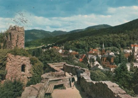 Badenweiler - Blick von der Burgruine - 1969 Badenweiler - Blick von der Burgruine - 1969