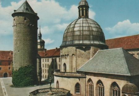 Würzburg - Tiefer Brunnen, Festungskirche, Bergfried - 1967 Würzburg - Tiefer Brunnen, Festungskirche, Bergfried - 1967