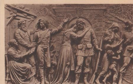 Rüdesheim - Relief Abschied - Niederwald-Denkmal - ca. 1935 Rüdesheim - Relief Abschied - Niederwald-Denkmal - ca. 1935