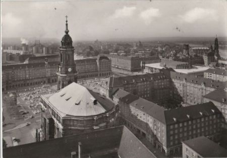 Dresden - Blick auf die Kreuzkirche - 1978 Dresden - Blick auf die Kreuzkirche - 1978