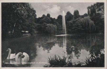 Nordhausen - Schwanenteich im Stadtpark - 1938 Nordhausen - Schwanenteich im Stadtpark - 1938
