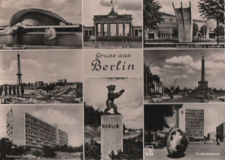 Berlin, Westteil - u.a. Denkmal am Platz der Luftbrücke - ca. 1965 Berlin, Westteil - u.a. Denkmal am Platz der Luftbrücke - ca. 1965