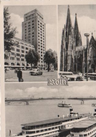 Köln - Hochhaus, Dom, Deutzer Brücke - 1958 Köln - Hochhaus, Dom, Deutzer Brücke - 1958