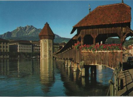 Schweiz - Luzern - Kapellbrücke - ca. 1985 Schweiz - Luzern - Kapellbrücke - ca. 1985