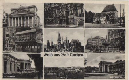 Aachen - u.a. Kaiser-Karls-Brunnen - 1956 Aachen - u.a. Kaiser-Karls-Brunnen - 1956