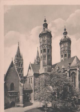 Naumburg - Dom - Blick von Südosten - Querhaus mit gotischem Ostchor - 1962 Naumburg - Dom - Blick von Südosten - Querhaus mit gotischem Ostchor - 1962