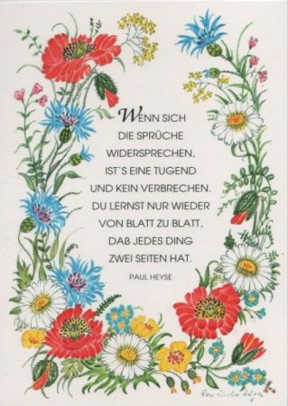 Sinnspruch von Heyse Sonderstempel Sinnspruch von Heyse Sonderstempel