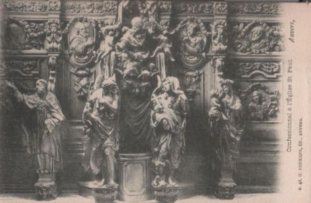 Belgien - Antwerpen - Confessionnal a Eglise St. Paul - ca. 1935 Belgien - Antwerpen - Confessionnal a Eglise St. Paul - ca. 1935