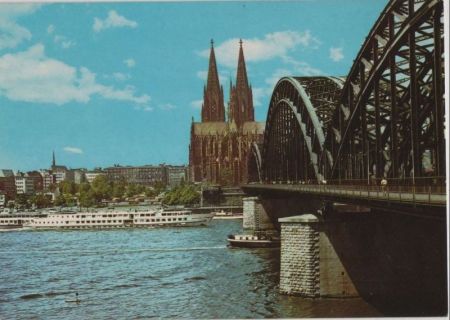 Köln - Hohenzollernbrücke und Dom - ca. 1975 Köln - Hohenzollernbrücke und Dom - ca. 1975