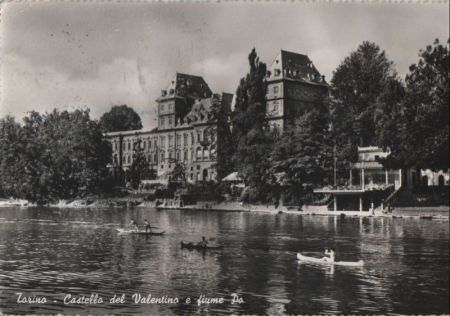Italien - Turin - Torino - Castello del Valentino e fiume Po - 1961 Italien - Turin - Torino - Castello del Valentino e fiume Po - 1961