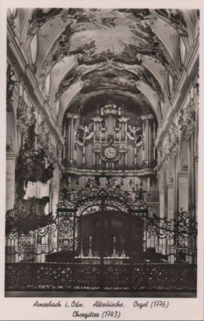Amorbach - Abteikirche, Chorgitter - ca. 1950 Amorbach - Abteikirche, Chorgitter - ca. 1950