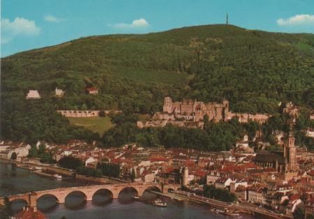 Heidelberg - Blick vom Philosophenweg - ca. 1975 Heidelberg - Blick vom Philosophenweg - ca. 1975