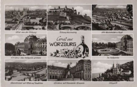 Würzburg - u.a. Blick von der festung - 1966 Würzburg - u.a. Blick von der festung - 1966