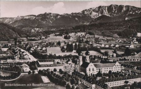 Benediktbeuern - mit Benediktenwand - ca. 1955 Benediktbeuern - mit Benediktenwand - ca. 1955
