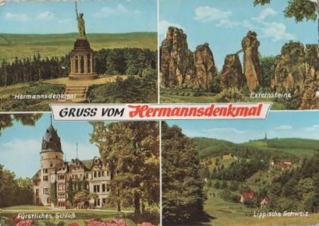 Gruß vom Hermannsdenkmal b. Detmold - 1965 Gruß vom Hermannsdenkmal b. Detmold - 1965