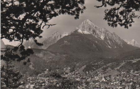Mittenwald mit Wetterstein - 1960 Mittenwald mit Wetterstein - 1960