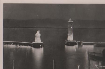 Lindau im Bodensee bei Nacht - 1949 Lindau im Bodensee bei Nacht - 1949