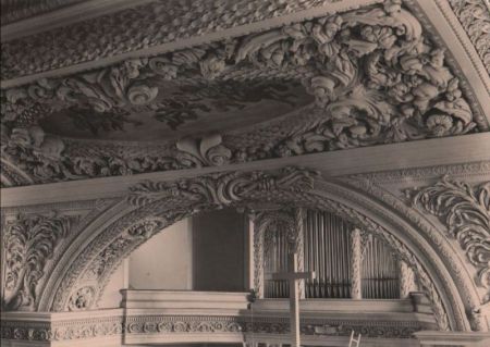 Eisenberg - Schloßkapelle, Stuckdecke - ca. 1965 Eisenberg - Schloßkapelle, Stuckdecke - ca. 1965