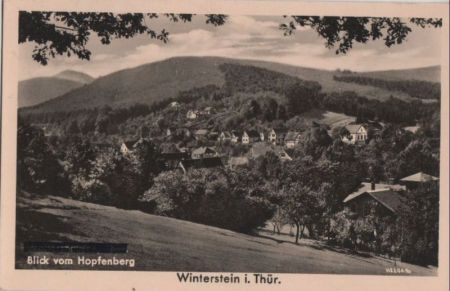 Winterstein (OT von Waltershausen) - Blick vom Hopfenberg - 1953 Winterstein (OT von Waltershausen) - Blick vom Hopfenberg - 1953