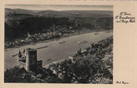 St. Goar - mit Burg Katz - ca. 1950 St. Goar - mit Burg Katz - ca. 1950