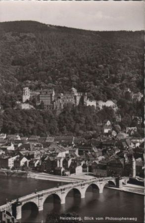 Heidelberg - Blick vom Philosophenweg - ca. 1960 Heidelberg - Blick vom Philosophenweg - ca. 1960