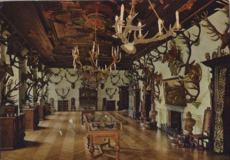 Erbach - Gräfliches Schloß, Hirschgalerie - 1964 Erbach - Gräfliches Schloß, Hirschgalerie - 1964