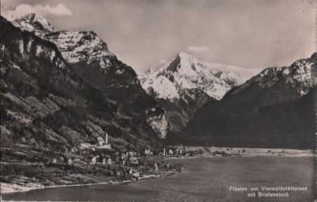 Schweiz - Flüelen - mit Bristenstock - ca. 1960 Schweiz - Flüelen - mit Bristenstock - ca. 1960
