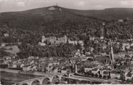 Heidelberg - mit Bergbahn zum Königsstuhl - 1957 Heidelberg - mit Bergbahn zum Königsstuhl - 1957