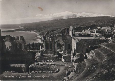 Italien - Taormina - Scena del Teatro Greco - 1954 Italien - Taormina - Scena del Teatro Greco - 1954