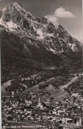 Mittenwald - mit Wetterstein - 1960 Mittenwald - mit Wetterstein - 1960