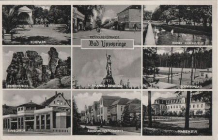 Bad Lippspringe - u.a. Kurpark - 1953 Bad Lippspringe - u.a. Kurpark - 1953
