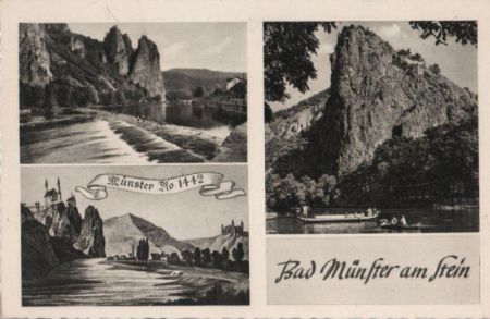 Bad Münster am Stein-Ebernburg - mit 3 Bildern - ca. 1955 Bad Münster am Stein-Ebernburg - mit 3 Bildern - ca. 1955
