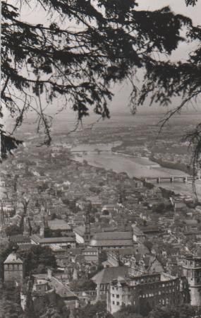 Heidelberg vom Rindenhäuschen - ca. 1955 Heidelberg vom Rindenhäuschen - ca. 1955
