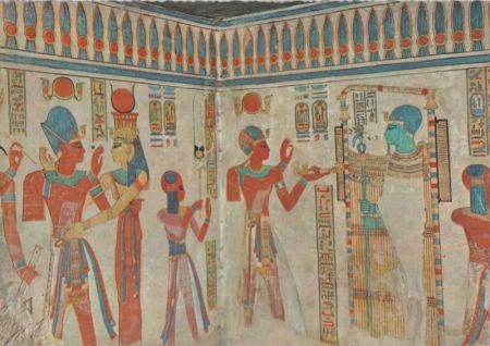 Ägypten - Luxor - Tal der Königinnen, Wandmalerei - ca. 1970 Ägypten - Luxor - Tal der Königinnen, Wandmalerei - ca. 1970