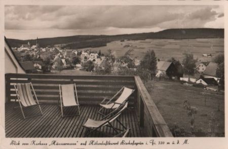 Bischofsgrün - Blick vom Kurhaus Häussermann - 1957 Bischofsgrün - Blick vom Kurhaus Häussermann - 1957