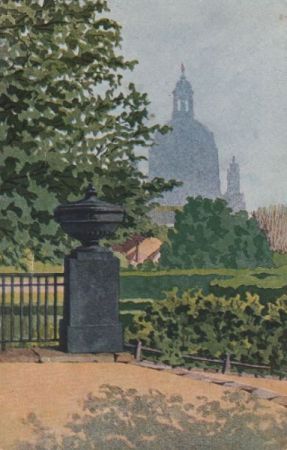 Dresden - Frauenkirche vom Japanischen Palais - 1929 Dresden - Frauenkirche vom Japanischen Palais - 1929