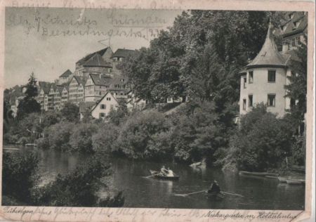 Tübingen - Neckarpartie mit Hölderlinturm Tübingen - Neckarpartie mit Hölderlinturm