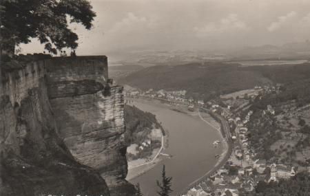 Königstein - Blick von Festung - 1956 Königstein - Blick von Festung - 1956