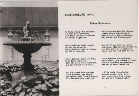 Brandenburg, Havel - mit Gedicht Fritze Bollmann - 1983 Brandenburg, Havel - mit Gedicht Fritze Bollmann - 1983